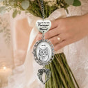 Art Design, Custom Photo, Sympathetic, Gift For Yourself, Wedding, Photo - Pencil Sketch - Bold - Custom Photo Bold Sketch Forever In My Heart Memorial Portrait - Personalized Wedding Charm