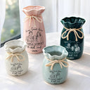 Art Design,New House,Cozy,Family,Photo - Pencil Sketch - Bold - Custom Photo Bold Sketch Home Sweet Home New House - Personalized Ribbon Tie Flower Vase