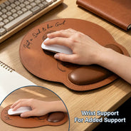 Gift For Husband,Dad - Children,Gift For Father,Non-Eng,Photo - Pencil Sketch (Bold),Sentimental - Custom Photo Bold Sketch Just A Dad And His Girl - Personalized Leather Mouse Pad