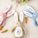 Art Design,Sentimental,Back To School,Gift For Kids,Photo - Pencil Sketch - Bold - Custom Photo Bold Sketch Kid Here A Special Hug Between Us Two - Personalized Soft Toy Bunny
