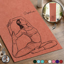 Gift For Yourself, Gift For Women, Custom Photo, Art Design, Yoga, Sentimental, Photo - Pencil Sketch - Bold - Custom Photo Bold Sketch Namaste All Day For Yoga Lovers - Personalized Yoga Mat