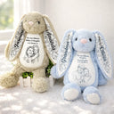 Adorable, Art Design, Gift For Grandkids, Gift For Granddaughter, Photo - Pencil Sketch - Bold - Custom Photo Bold Sketch The Love Between Grandma And Granddaughter Is Forever - Personalized Soft Toy Bunny