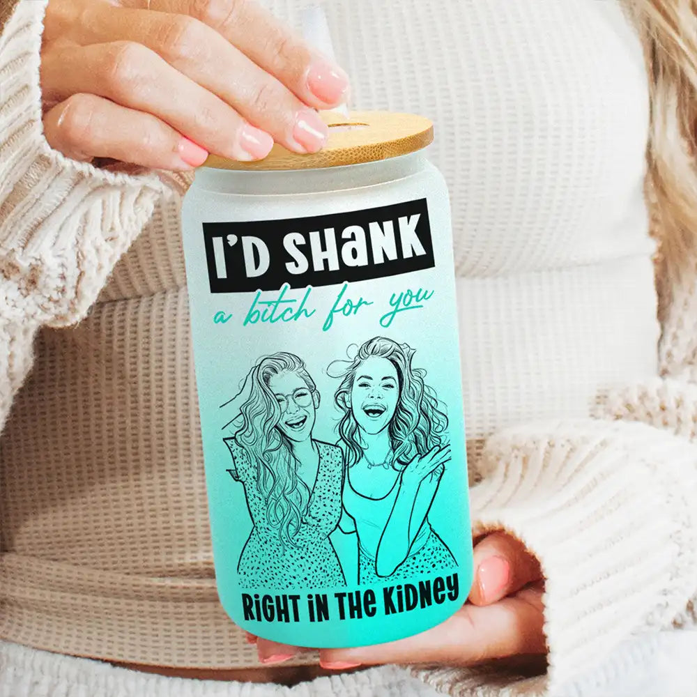 Art Design,Gift For Bestie,Playful,Beach,Summer,Photo - Pencil Sketch - Bold - Custom Photo Bold Sketch Warning The Girls Are Drinking Again - Personalized Ombre Frosted Glass Can