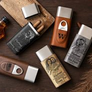 Art Design,Confident,Gift For Men,Gift For Yourself,Photo - Pencil Sketch - Bold - Custom Photo Bold Sketch You're Still Smokin' Hot - Personalized Cigar Case