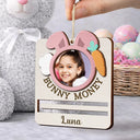 Easter,Happy,Gift For Kids,Parents - Custom Photo Bunny Money Holder - Personalized 2-Layered Wooden Ornament