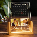Gift For Couples,Custom Photo,Love - Custom Photo Calendar Couple The Start Of Our Us - Personalized Night Light