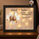 Christmas,Custom Photo,Romantic,Gift For Couples,Upload Full Photo,Calendar - Custom Photo Calendar Couples The Day I Found My Missing Piece - Personalized LED Light Shadow Box