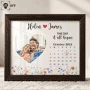 Christmas,Custom Photo,Romantic,Gift For Couples,Upload Full Photo,Calendar - Custom Photo Calendar Couples The Day I Found My Missing Piece - Personalized LED Light Shadow Box
