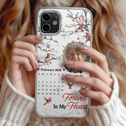 Memorial,Family,Sad - Custom Photo Calendar Memorial My Heart Changed Forever - Personalized Clear Phone Case