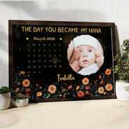 Calendar,Photo,Custom Photo,New Dad,New Mom,New baby - Custom Photo Calendar The Day You Became My Mom - Personalized Poster