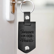 Custom Photo,Memorial,Family,Parents,Gift For Grandparents,Sad - Custom Photo Calendar The Moment Your Heart Stopped - Personalized Leather Photo Keychain