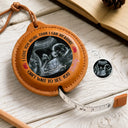 Custom Photo, New Baby, Gift For Father, New Dad, Adorable, Upload Full Photo - Custom Photo Can't Wait To See You Gift For Dad, Grandpa To Be - Personalized Leather Tape Measure