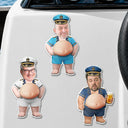 Pontoon,Humorous,Gift For Men,Custom Photo,Gift For Yourself,Summer,Cut-Face Photo - Custom Photo Captain Funny Face - Personalized Squishy Acrylic Fridge Magnet