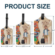 Travel,Art Design,Confident,Gift For Yourself,Summer,Photo - Caricature - Remove BG - Custom Photo Caricature And So The Adventure Begins Travel Lover - Personalized Luggage Tag