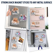 Art Design,Gift For Bestie,Photo - Caricature - Remove BG,Happy - Custom Photo Caricature Besties Forever - Personalized Acrylic Magnet