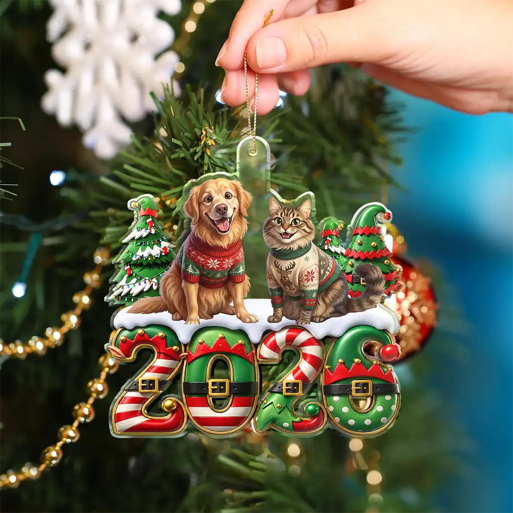 Art Design,Christmas,Humorous,Family,Photo - Caricature - Remove BG - Custom Photo Caricature Elf Family Siblings Friends - Personalized Custom Shaped Acrylic Ornament