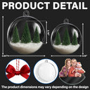 Art Design,Christmas,Family,Photo - Caricature - Remove BG,Happy - Custom Photo Caricature Family Is The Greatest Gift - Personalized 3D Acrylic Ball Ornament