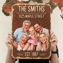 Custom Photo, Art Design, Family, Humorous, Photo - Caricature - Remove BG - Custom Photo Caricature Family Together - Personalized Classic Metal Signs