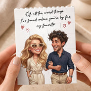 Custom Photo,Art Design,Gift For Couples,Top Market,Romantic,Photo - Caricature - Remove BG - Custom Photo Caricature I'm Yours No Returns Or Refunds - Personalized Building Brick Blocks