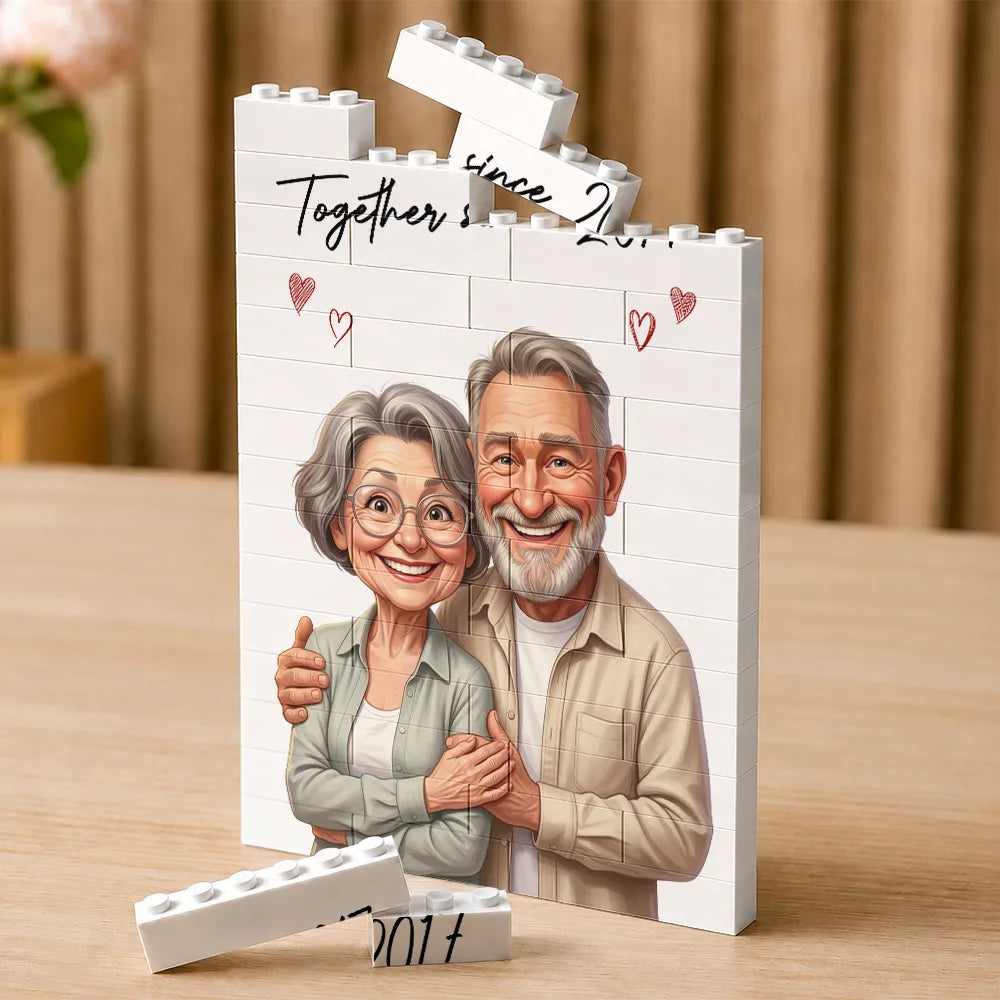 Custom Photo,Art Design,Gift For Couples,Top Market,Romantic,Photo - Caricature - Remove BG - Custom Photo Caricature I'm Yours No Returns Or Refunds - Personalized Building Brick Blocks