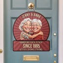 Custom Photo, Art Design, Gift For Couples, Old Couples, Wedding Anniversary, Humorous, Photo - Caricature - Remove BG - Custom Photo Caricature Vintage Annoying Each Other - Personalized Custom Shaped Wood Sign