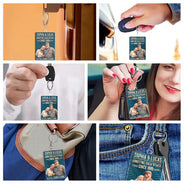 Custom Photo, Art Design, Gift For Couples, Old Couples, Wedding Anniversary, Humorous, Photo - Caricature - Remove BG - Custom Photo Caricature Vintage Annoying Each Other - Personalized Acrylic Keychain