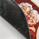 Custom Photo, Art Design, Gift For Couples, Old Couples, Wedding Anniversary, Humorous, Photo - Caricature - Remove BG - Custom Photo Caricature Vintage Annoying Each Other - Personalized Doormat
