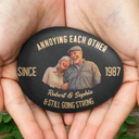 Custom Photo, Art Design, Gift For Couples, Old Couples, Wedding Anniversary, Humorous, Photo - Caricature - Remove BG - Custom Photo Caricature Vintage Annoying Each Other - Personalized Printed Rock