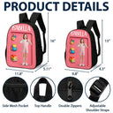 Adorable,Art Design,Back To School,Gift For Kids,Photo - Cartoon Portrait - Custom Photo Cartoon Portrait Adorable Kid Ready For School - Personalized Kids Backpack