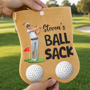 Custom Photo Cartoon Portrait Golf Lovers Ball Sack - Personalized Golf Ball Sacks - Custom Photo Cartoon Portrait Golf Lovers Ball Sack - Personalized Golf Ball Sacks