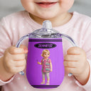 Adorable, Art Design, Gift For Kids, Photo - Cartoon Portrait - Custom Photo Cartoon Portrait Kid With Colorful Crayons - Personalized Sippy Cup