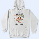 Back To School, Custom Photo, Art Design, Parents, Adorable, Photo - Cartoon Portrait - Custom Photo Cartoon Portrait Watch Out Kindergarten Here I Come - Personalized T Shirt