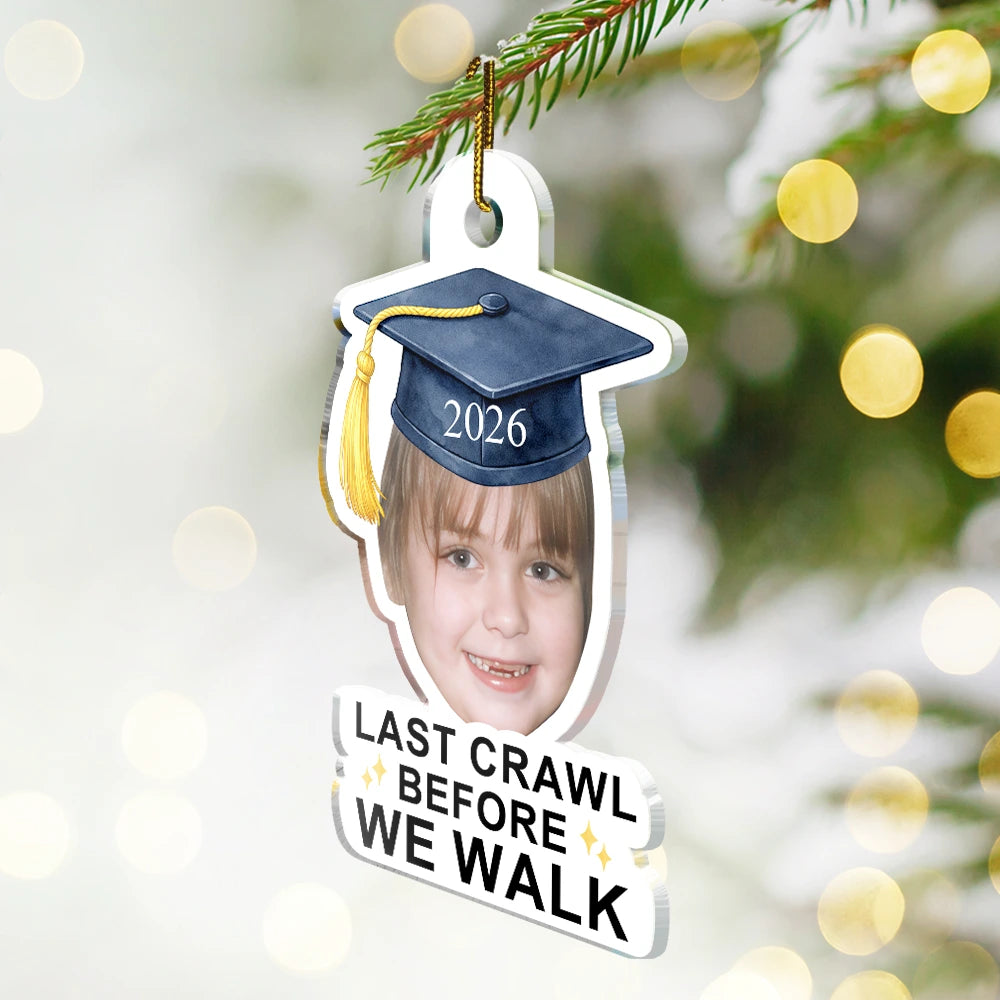 Christmas,Proud,Custom Photo,Graduation,Gift For Yourself,Cut-Face Photo - Custom Photo Childhood Look Who's Graduated - Personalized Custom Shaped Acrylic Ornament