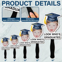 Family, Graduation, Funny, Happy, Gift For Daughter, Gift For Son - Custom Photo Childhood Look Who's Graduated - Personalized Graduation Handheld Fan