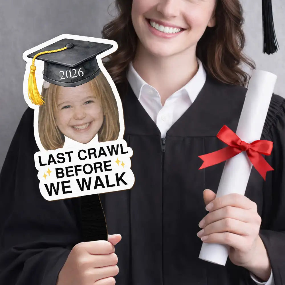 Graduation,Custom Photo,Happy,Gift For Yourself,Family - Custom Photo Childhood Look Who's Graduated - Personalised Graduation Handheld Fan