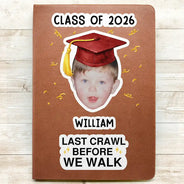 Happy,Graduation,Gift For Yourself,Gift For Men,Gift For Women,Gift For Daughter,Gift For Son,Gift For Sibling,Gift For Sisters,Gift For Brothers,Gift For Bestie - Custom Photo Childhood Look Who's Graduated - Personalized Leather Journal
