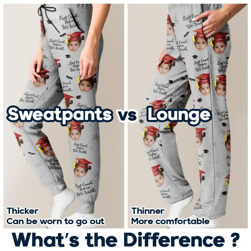 Happy,Graduation,Gift For Yourself,Gift For Men,Gift For Women,Gift For Daughter,Gift For Son,Gift For Sibling,Gift For Sisters,Gift For Brothers,Gift For Bestie,Photo - Custom Photo Childhood Look Who's Graduated - Personalized Pajama Pants