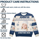 Family - Custom Photo Christmas Family Matching Sweater - Personalized Unisex Ugly Sweater