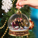 Christmas,Custom Photo,Cozy,Family,Remove BG Photo - Custom Photo Christmas Happy Family Together - Personalized Custom Shaped Acrylic Ornament