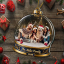 Christmas,Custom Photo,Cozy,Family,Remove BG Photo - Custom Photo Christmas Happy Family Together - Personalized Custom Shaped Acrylic Ornament