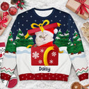 Parents,Gift For Women,Gift For Men,Gift For Mother,Gift For Grandpa,Gift For Father,Gift For Grandma,Dog Lovers,Dog Mom,Dog Dad,Cat Lovers,Cat Mom,Cat Dad,Pet Lovers,Pet Mom,Pet Dad,Happy,Christmas - Custom Photo Christmas Present - Personalized Unisex Ugly Sweater
