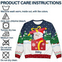 Parents,Gift For Women,Gift For Men,Gift For Mother,Gift For Grandpa,Gift For Father,Gift For Grandma,Dog Lovers,Dog Mom,Dog Dad,Cat Lovers,Cat Mom,Cat Dad,Pet Lovers,Pet Mom,Pet Dad,Happy,Christmas - Custom Photo Christmas Present - Personalized Unisex Ugly Sweater