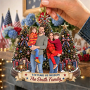 Independence Day,America 250th,Christmas,Proud,Custom Photo,Family,Remove BG Photo,Custom Text - Custom Photo Christmas United States Love And Pride - Personalized Custom Shaped Acrylic Ornament