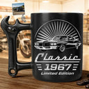 Gift For Father, Custom Photo, Proud, Remove BG Photo - Custom Photo Classic Car Limited Edition - Personalized Wrench Shaped Handle Mug