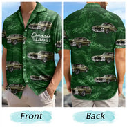 Gift For Father, Custom Photo, Proud, Remove BG Photo - Custom Photo Classic Car Limited Edition - Personalized Hawaiian Shirt