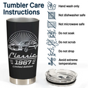 Gift For Father, Custom Photo, Proud, Remove BG Photo - Custom Photo Classic Car Limited Edition - Personalized Tumbler