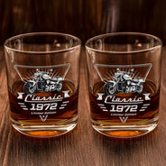 Gift For Father,Custom Photo,Proud,Remove BG Photo - Custom Photo Classic Car Limited Edition - Personalized Whiskey Glass