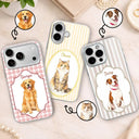 Custom Photo,Art Design,Pet Lovers,Top Market,Playful,Photo - Colored Pencil  - Custom Photo Colored Pencil Sketch Dog Cat Pet Portrait - Personalized Clear Phone Case