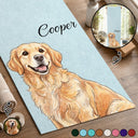 Custom Photo, Art Design, Pet Lovers, Yoga, Playful, Photo - Colored Pencil - Custom Photo Colored Pencil Sketch Dog Cat Pet Portrait - Personalized Yoga Mat