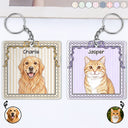 Custom Photo, Art Design, Pet Lovers, Playful, Photo - Colored Pencil - Custom Photo Colored Pencil Sketch Funny Dog Cat Pet - Personalized Acrylic Keychain